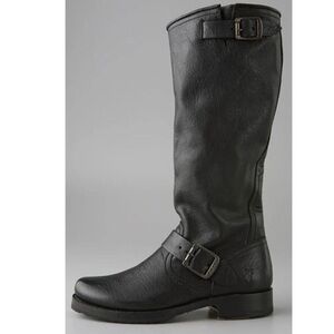 FRYE Veronica Slouch Black Leather Boot